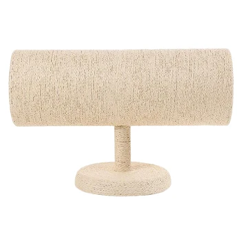 

Braided Headband Display Chain Watch T-Bar Rack Jewelry Display Organizer Display Stand Holder Beige