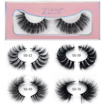 

SD-72-80 Pink packaging 3d mink eyelashes cross-border selling eyelashes three-dimensional multilayer dense cross-eye lashes