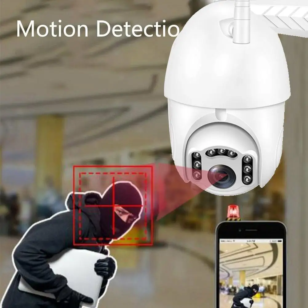 

Day Night Full Color 360 Degree Rotation Wireless WiFi Outdoor IP66 Waterproof 2.5 Inch Dome Camera PTZ Pan Tilt 1080P HD