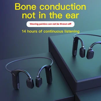 

Bone Conduction Earphones Wireless Bluetooth 5.0 Not In-Ear Headset Sweatproof Waterproof Sport Earbuds For Smartphone