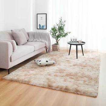 

Anti-slip Floor Mats Grey Carpet Tie Dyeing Plush Soft Carpets Bedroom Water Absorption Carpet Rugs For Living Room Bedroom
