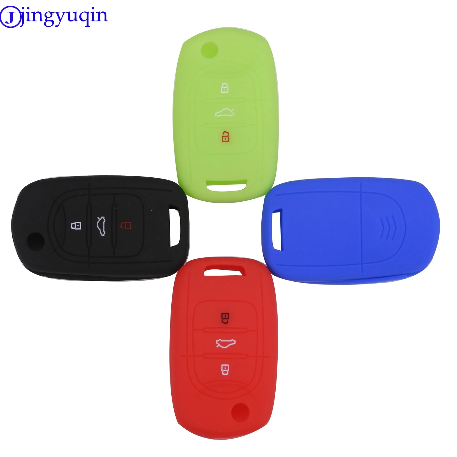 Jingyuqin 3 кнопки для SGMW Wuling HongGuang S Macro светильник S1 FOB Авто ключи силиконовый чехол