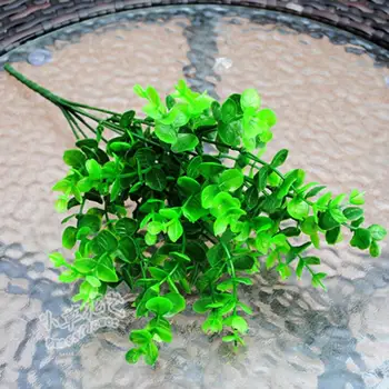 

1 Pc 7-Branches Fake Plants Simulation Artificial Fake Leaf Eucalyptus Money Leaf Green Plant Home Decor room Accessories