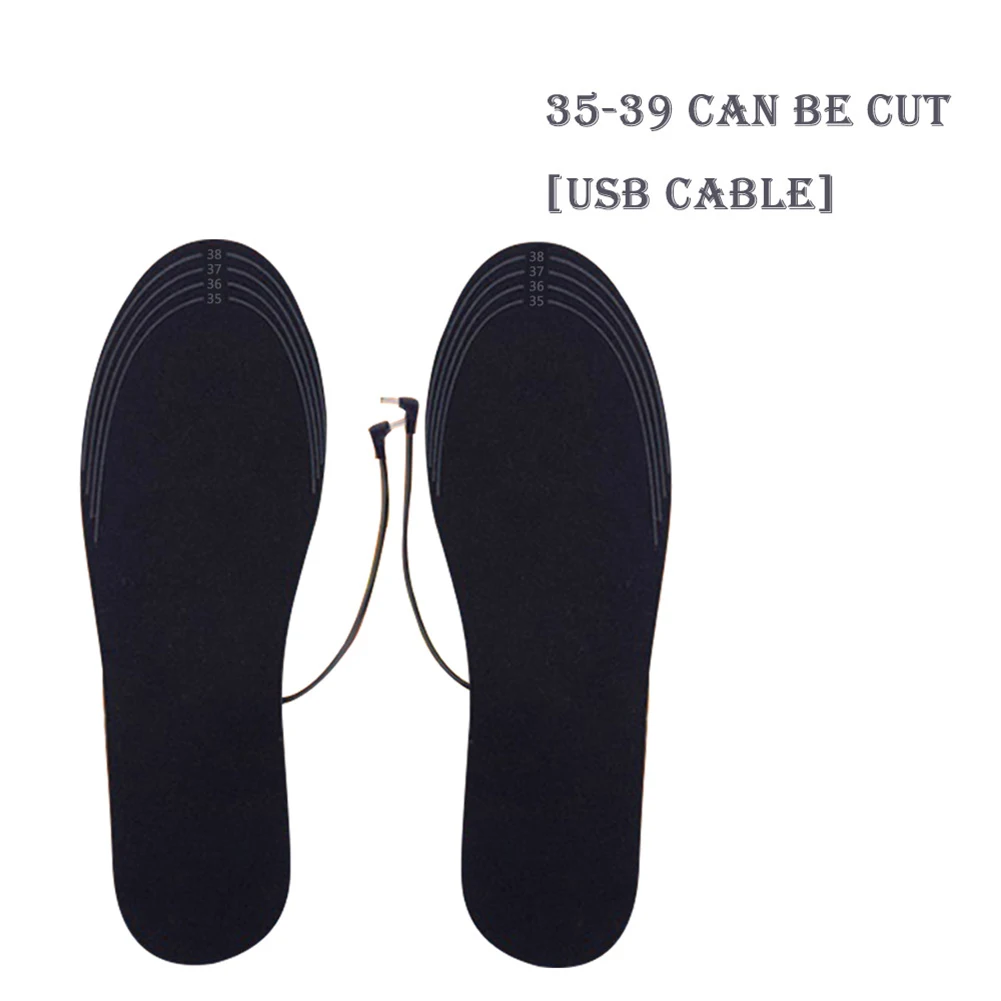 1 пара usb зарядная нагревательная стелька перезаряжаемая грелка для ног обувь коврик для зимы SEC88