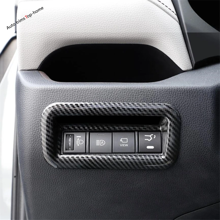 

Yimaautotrims Head Lights Lamp Switch Button Cover Trim Fit For TOYOTA RAV4 RAV 4 2019 2020 Interior Mouldings ABS Carbon Fiber