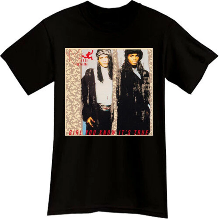 Milli Vanilli Rob Fab Hip Hop Rap Singer Black T-Shirt Tshirt Tee Size S-3Xl Custom Printed Shirt | Мужская одежда