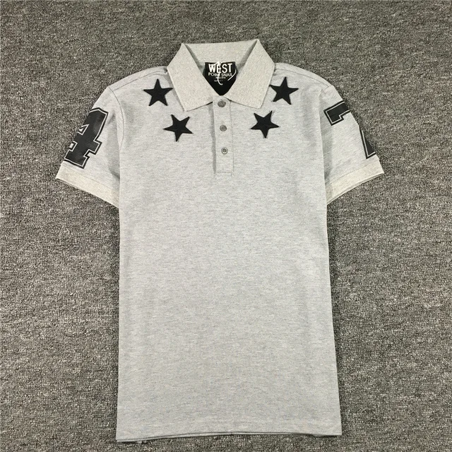 Polos décontractés brodés en coton avec col et couronne, chemise de skateboard, haut mignon, nouveauté 2021, 7, 4 étoiles, 046 1