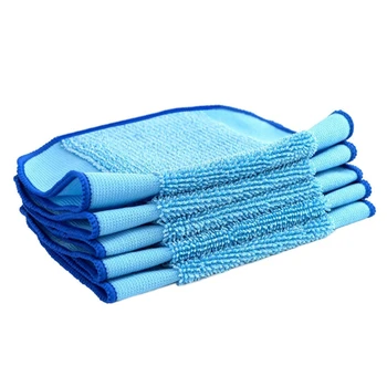 

5 Wet & 5 Dry Microfiber Mopping Cloths for IRobot Braava 380 380T 320 Mint 4200 4205 5200 5200C Robot Replacement Cleaning Tool