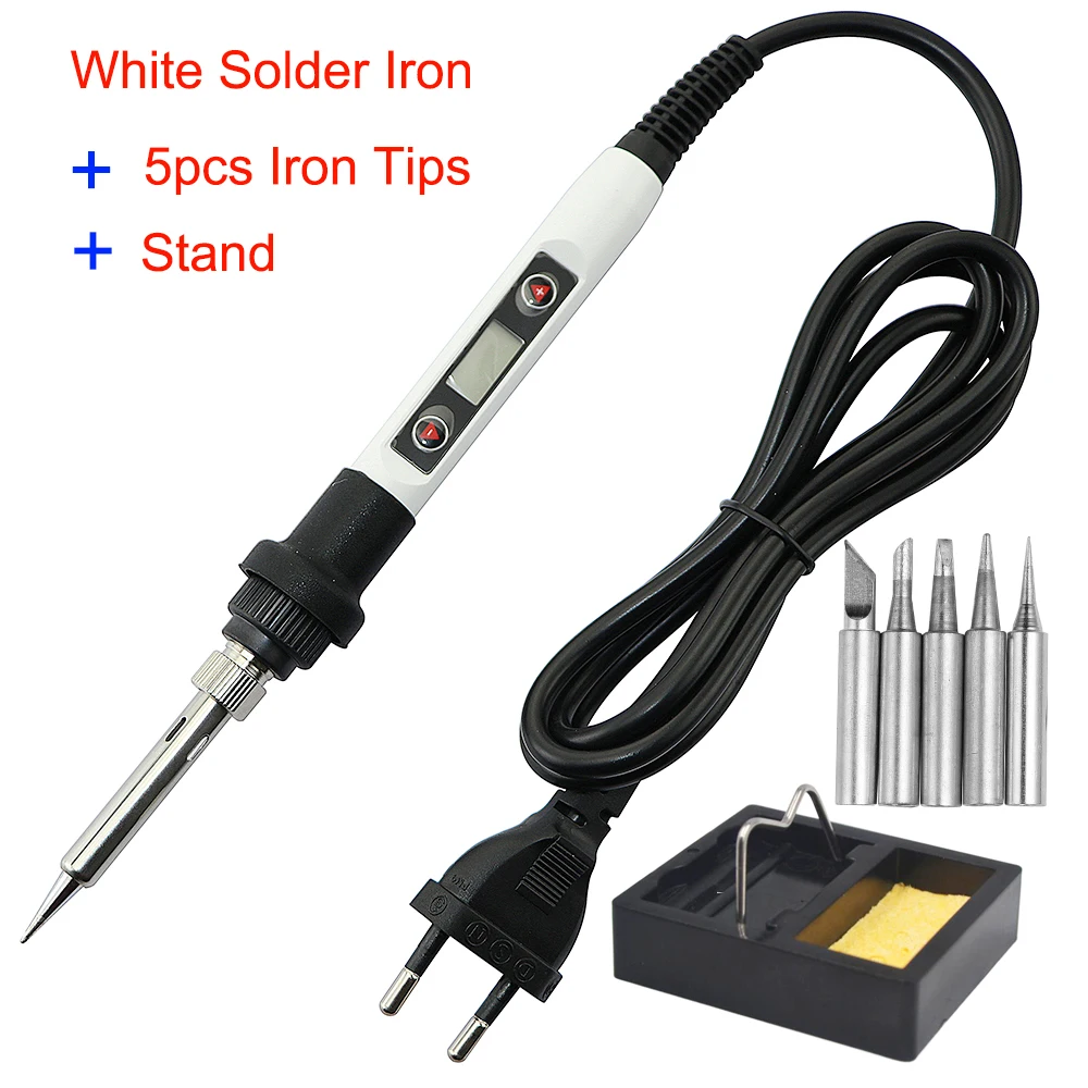 electric soldering iron 80W Electric Soldering iron LCD Digital Display Adjustable Temperature 110V / 220V Rework Welding Solder Tools electronics soldering kit