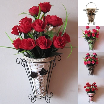 

Vintage Weave Vine Wall Hanging Flower Basket Flower Arrangment Home Decor New