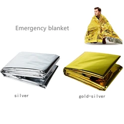 Winter Outdoor Emergency Blanket Survive First Aid Rescue Kit Windproof Waterproof Foil Thermal Blanket for Camping Hiking
