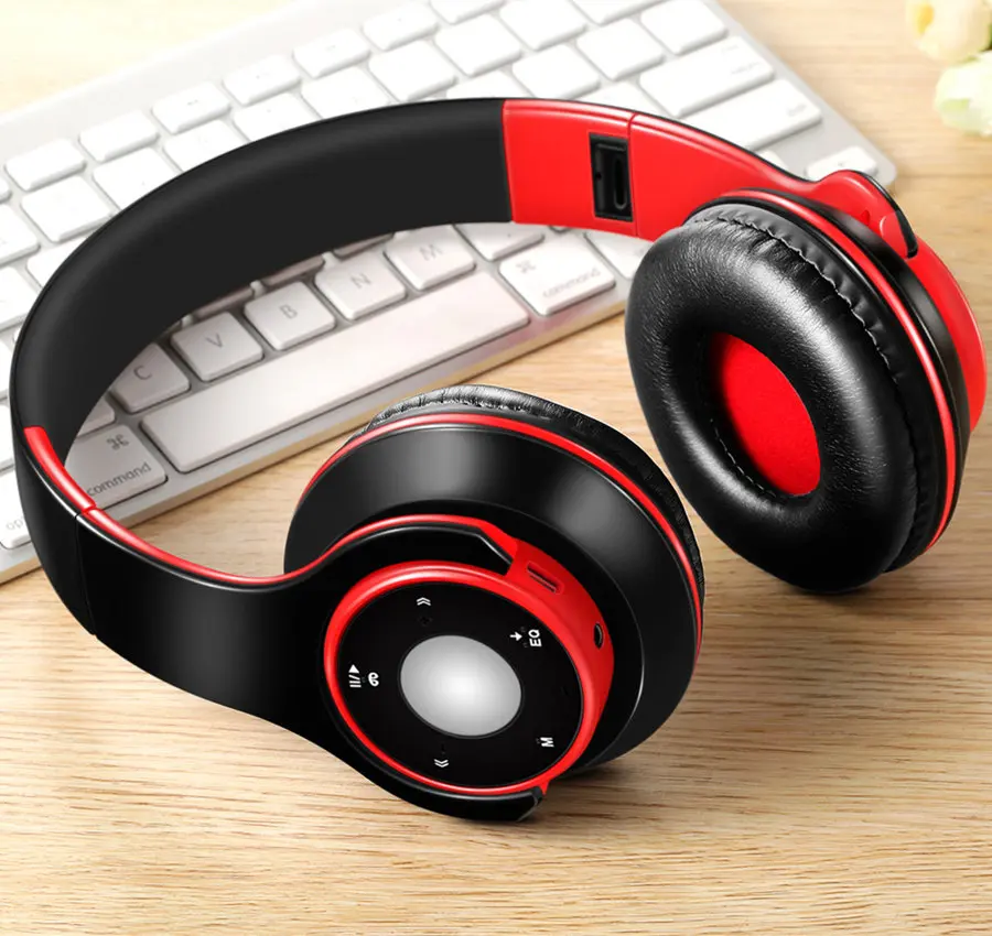 Tourya Беспроводной наушники Bluetooth гарнитура Регулируемые с микрофоном Поддержка TF