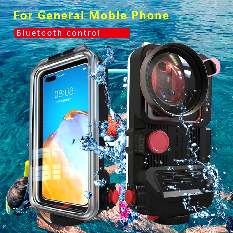 

Universal Bluetooth Waterproof Case For iPhone 12 11 Pro Max X XS XR XS Samsung Huawei Cover Diving Housing Underwater Photo