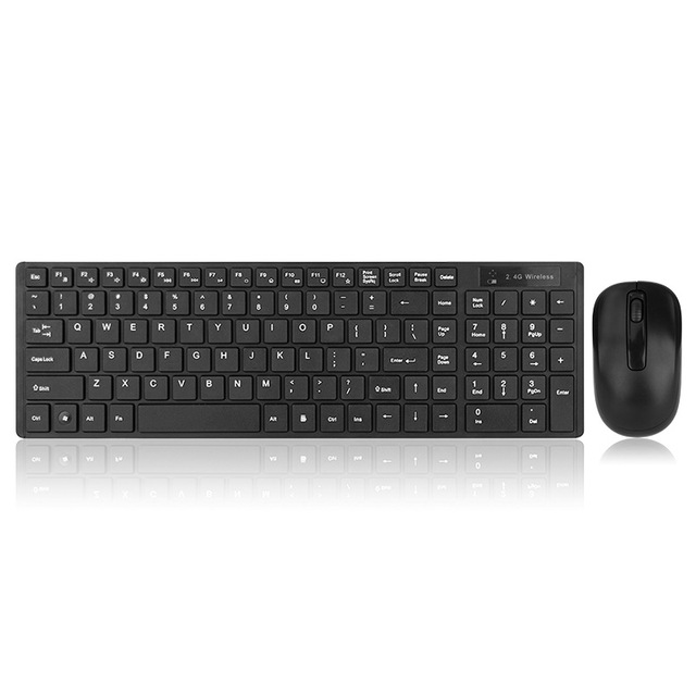 Wireless Silent Keyboard and Mouse Multimedia Full-size Keyboard Mouse Combo Set For Notebook Laptop Desktop PC