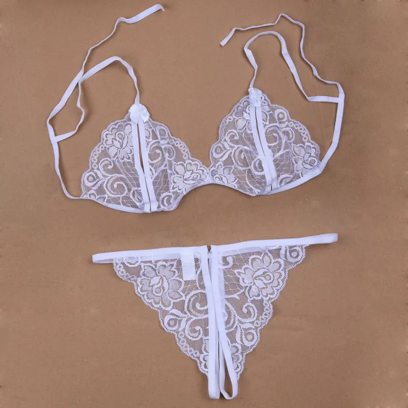 2pcs white 4 шт., сексуальное женское нижнее белье, эротический комплект, женский кружевной бюстгальтер+ пояс с подвязками+ трусики+ чулки, сексуальное нижнее белье, ночное белье - Цвет: 2pcs white