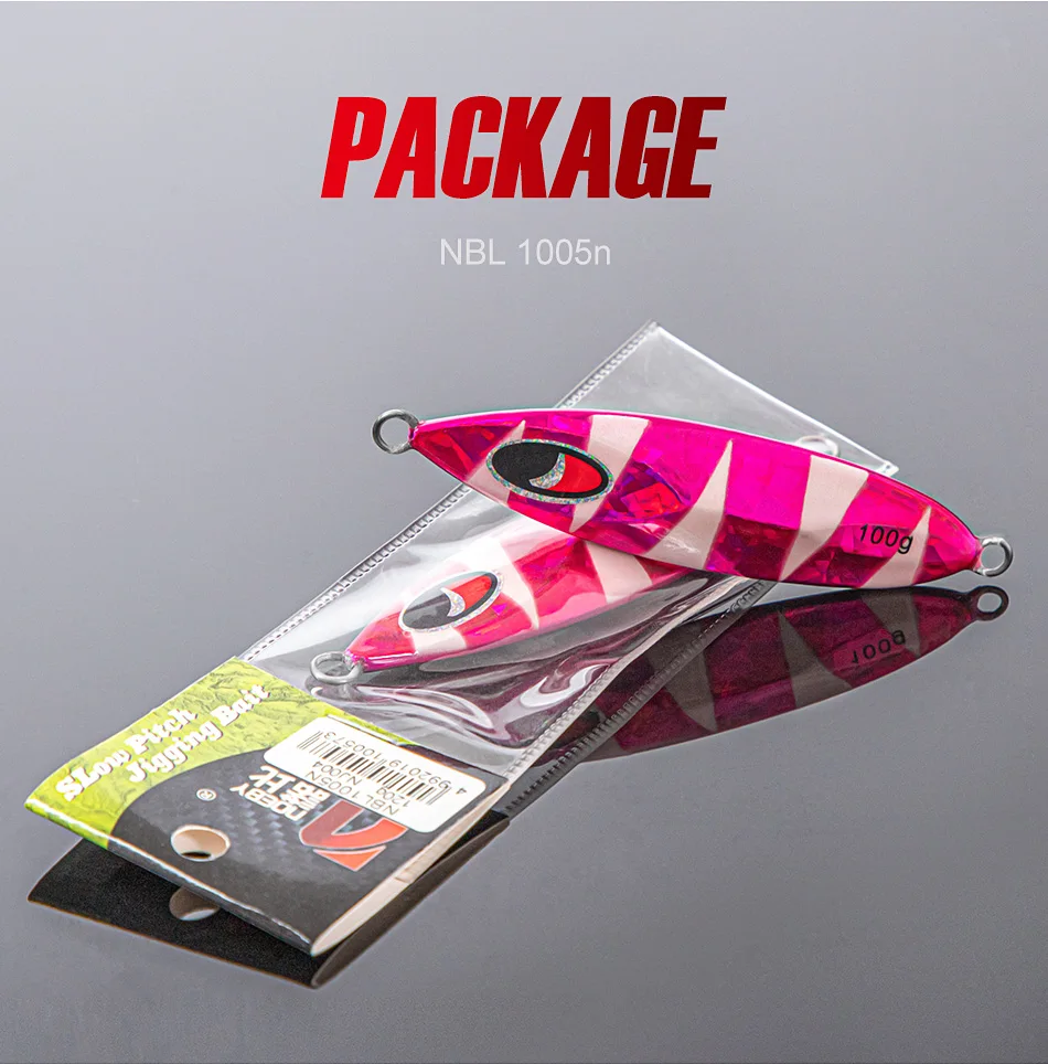 Noeby-Künstlicher Hartköder zum Meeresangeln, Shore Casting, Metall-Jig-Angelgerät, 60 g, 80 g, 100 g, 120 g, 150 g, 180 g, 210 g – Detail 13