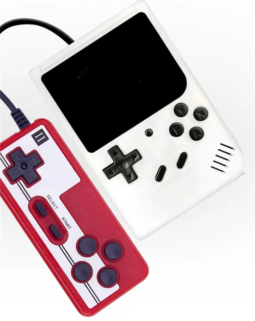 White With Gamepad Новая встроенная 400 игр 1000 мАч батарея Ретро видео портативная игровая консоль+ геймпад 2 игрока двойной 3,0 дюймовый ЖК-игровой плеер - Цвет: White With Gamepad