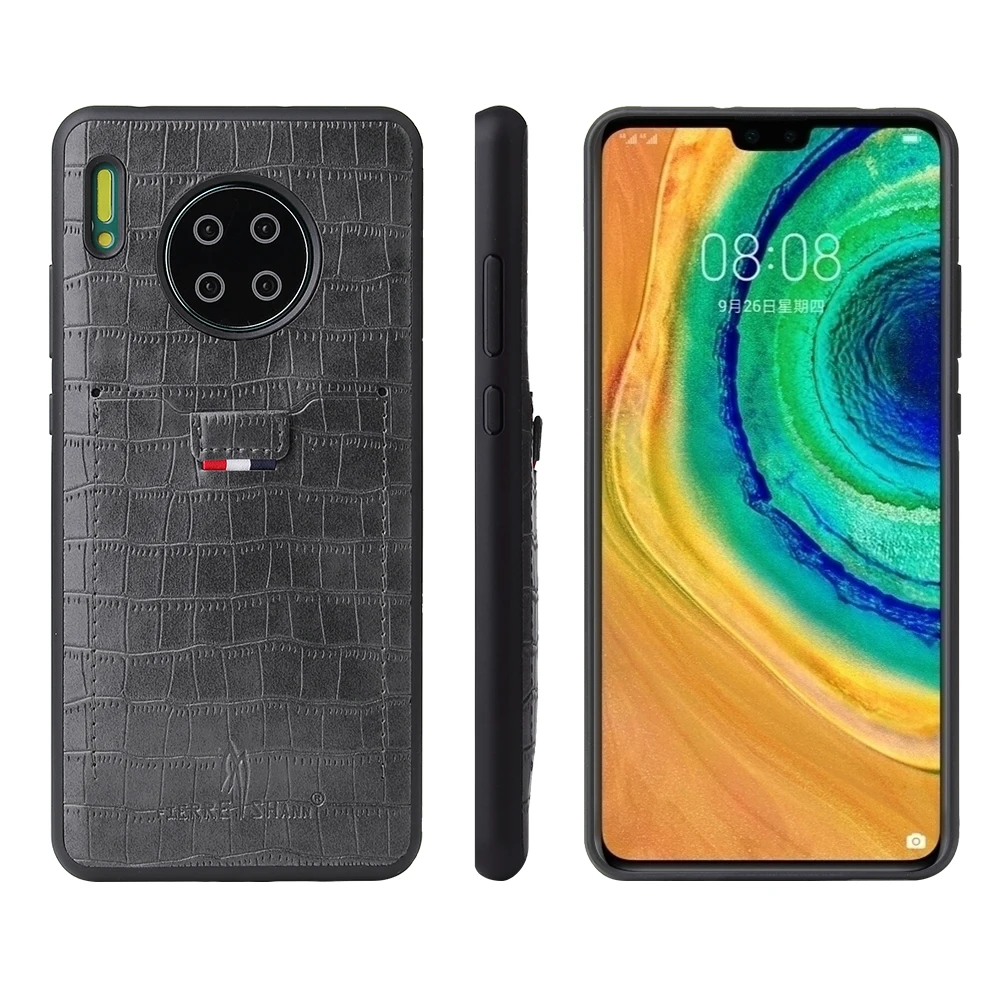 Чехол из крокодиловой кожи для huawei mate 30, кожаный чехол для huawei mate 30 Pro, высококачественный чехол с отделением для карт