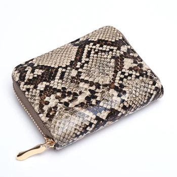 

NEW Fashion Serpentine Pattern Design Women Wallets Leather Small Zipper Female Wallet Snake Print Ladies Luxury Mini Purses
