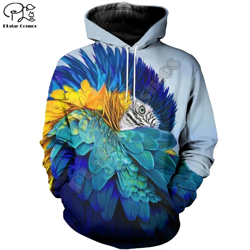 Mejor Compra PLstar Cosmos loro Animal flor pájaro chándal Retro divertido Streetwear 3D impreso Zip sudaderas con capucha/sudaderas/estilo chaqueta-2 GmJAaKGLX