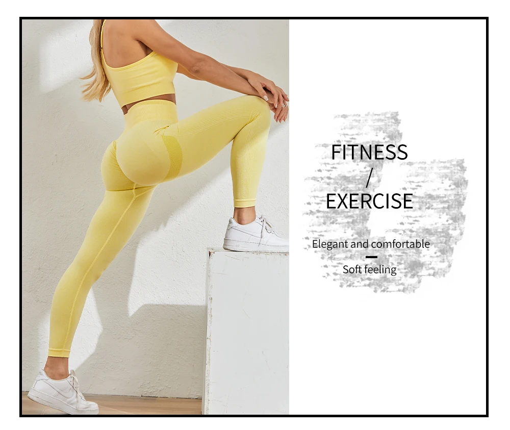 Sexy Women Bubble Butt Workout Push Up Fitness Slim High Waist Seamless Fitness Legging For Weight Loss Tummy Control