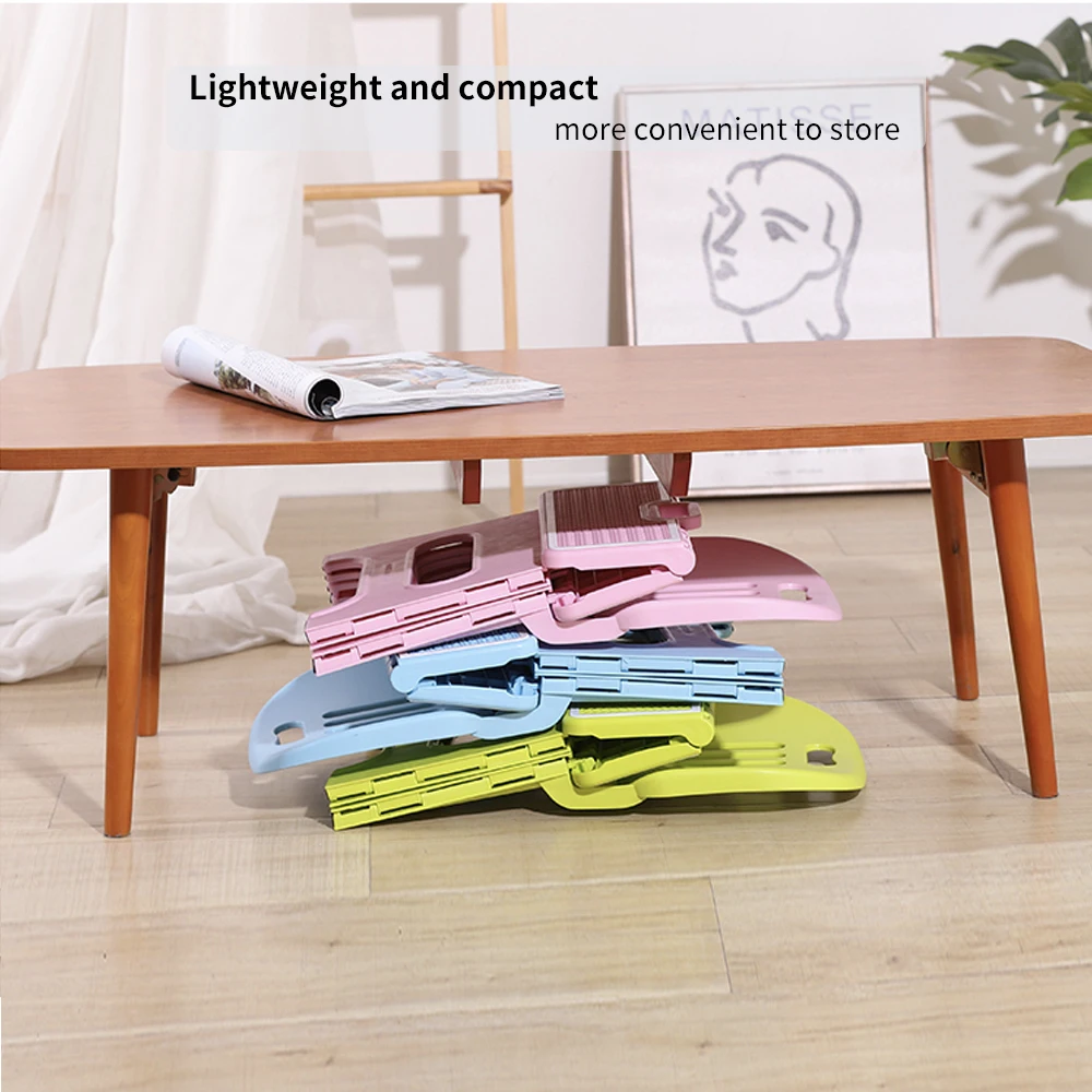 Baby High Chairs Kids Seat Children Chair Neat Backrest Children Chair Pink Cute Safe Convenient Folding Step Stool (11)