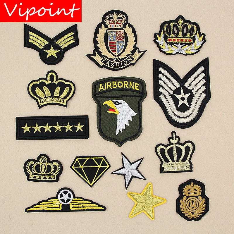 VIPOINT вышивка армейские нашивки-эполеты значки аппликации патчи для одежды XW-19 |