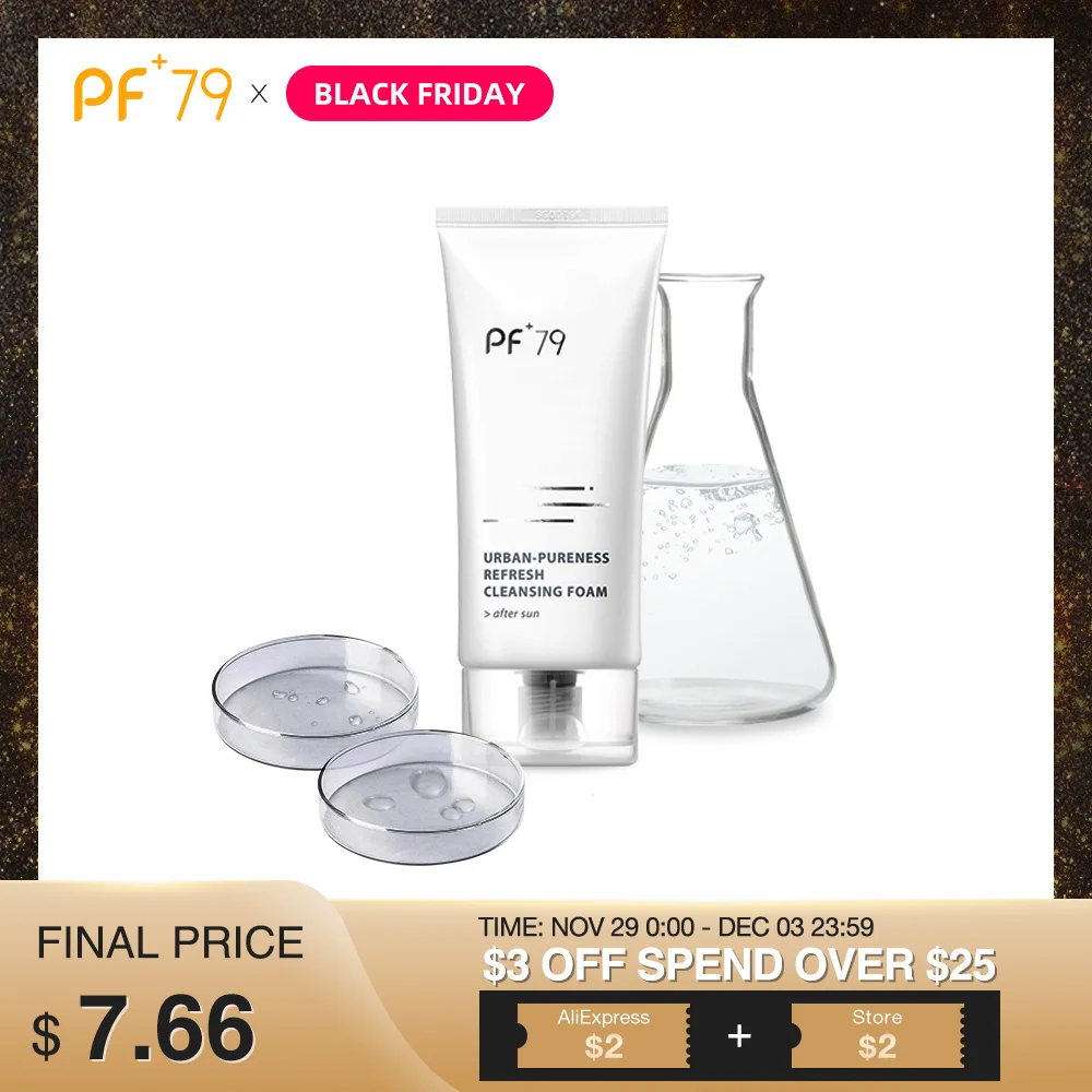 

PF79 120g Urban Pureness Refresh Cleansing Foam Cleanser Moisturizing Oil Control Face Cleaning