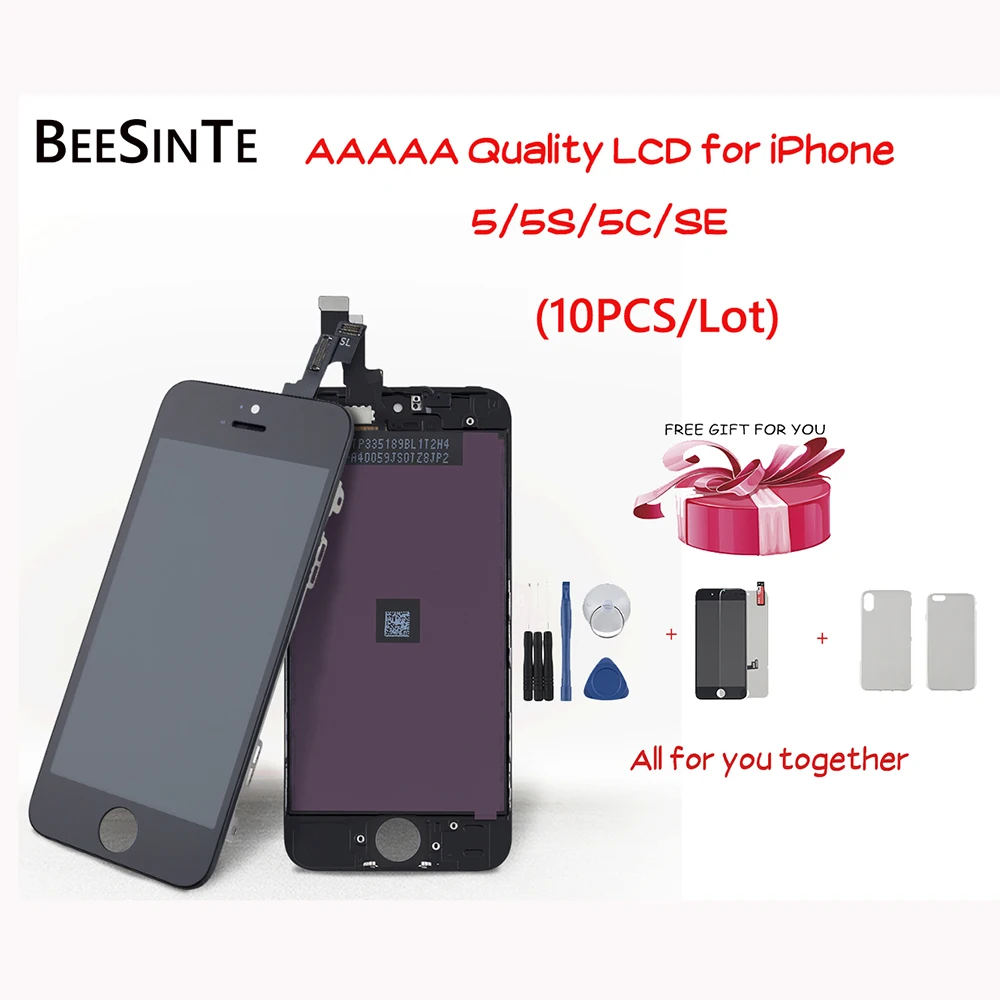 10 шт./лот Лучший ЖК-дисплей для iPhone 5 5S сенсорный экран Замена сборка мобильного