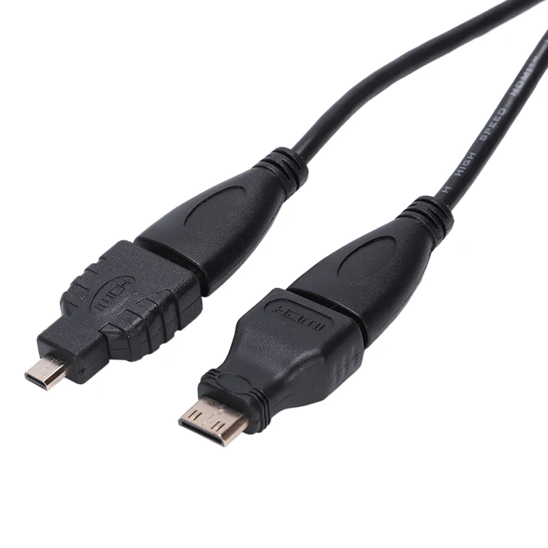 3 в 1 HDMI к Mini и Micro HDMI V1.4 конвертер адаптер кабель черный