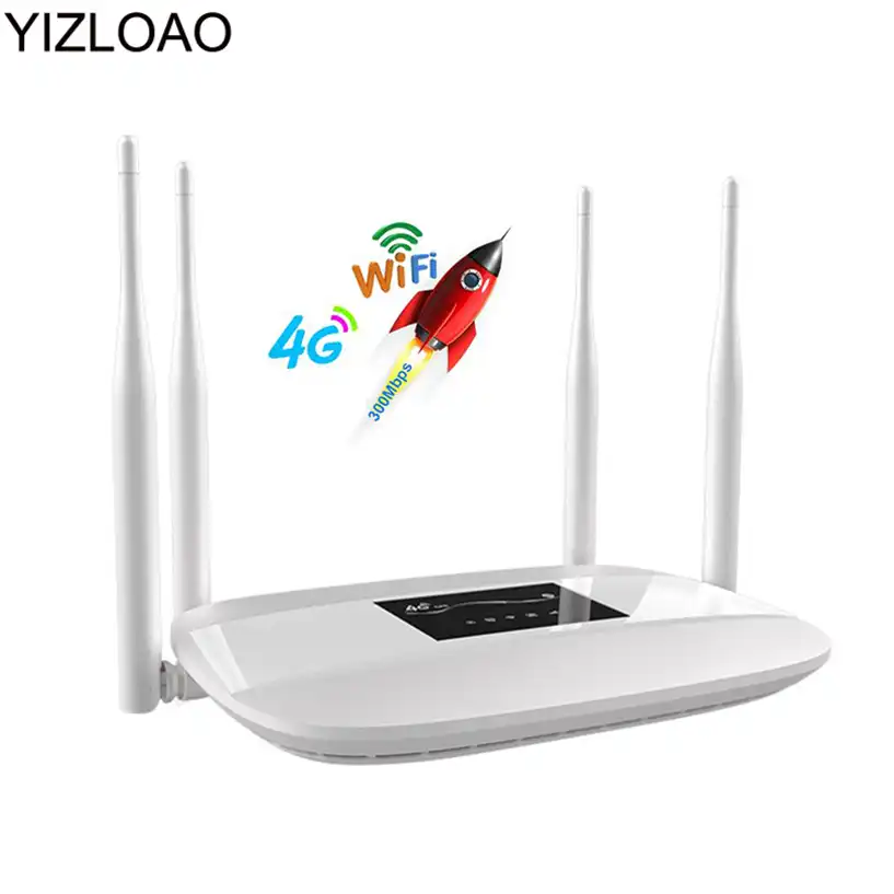 YIZLOAO Unlocked 300Mbps 4 external antennas home Wifi Router 3G 4G GSM LTE  router hotspot 4G modem 4g router with sim card slot|Modem-Router Combos| -  AliExpress