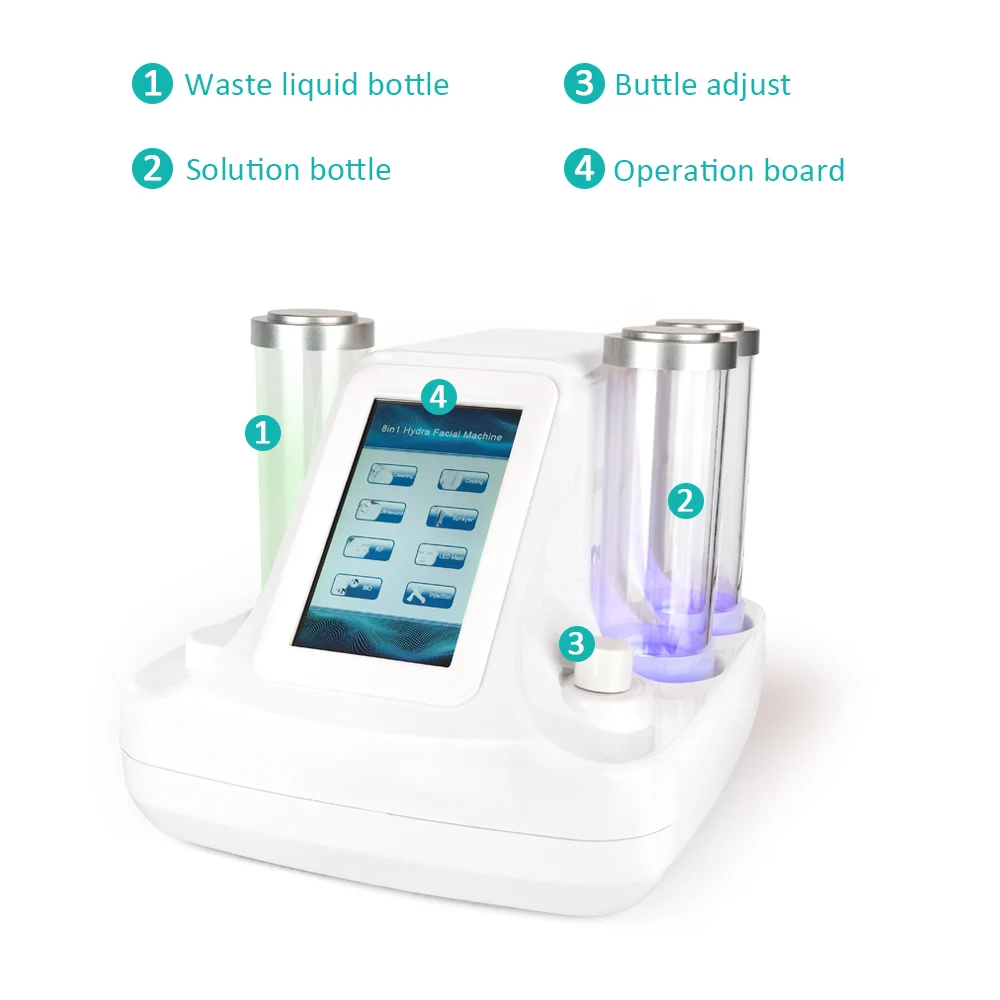 7 в 1 Hydra дермабразия кожура чистая кожа плотный уход BIO Light RF вакуумная очистка кожи лица Гидро Вода кислородная струйная очистка машина