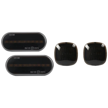 

2Pcs Turn Signal Lights for Skoda Octavia for Ford Focus Mk2 & 2Pcs LED Side Marker Wing Repeater Indicators Light
