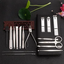 16 в 1 портативная машинка для стрижки ногтей, плоскогубцы, набор для ухода за ногтями, маникюрный набор, профессиональные педикюрные ножницы, нож, инструменты для ухода за ногтями
