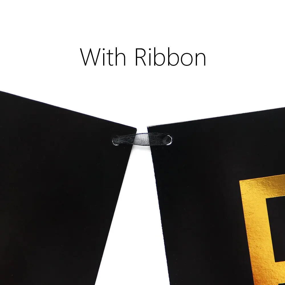 Черный и золотой флаг на день рождения вечерние баннеры с днем круглые бумажные