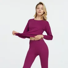 2 шт./компл. унисекс подштанники теплый костюм топы+ брюки Мужской Женский комплект нижнего белья очень эластичный однотонный внутренний ночная рубашка