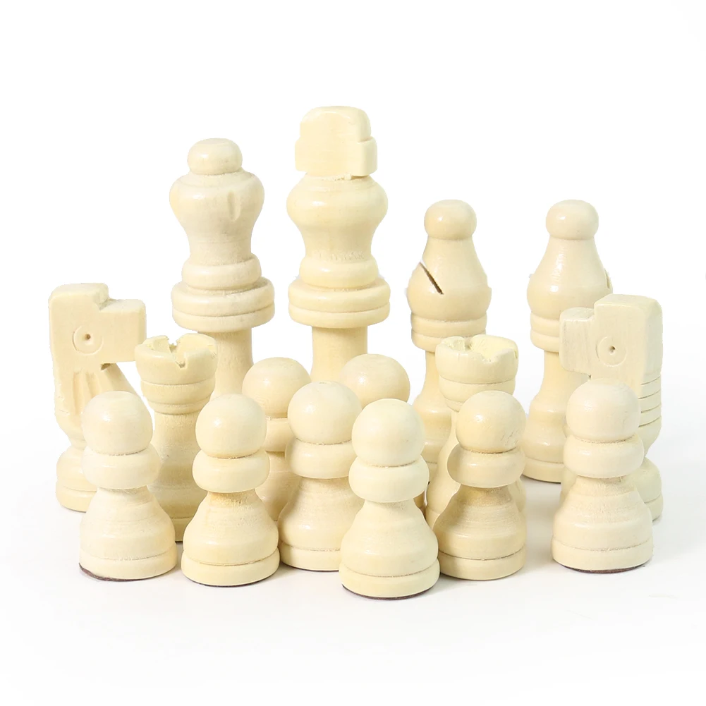 32PCS Wooden International Chess Pieces Set King Height 70mm Chess Game Chessmen For Competition Puzzle Toy Children Gifts