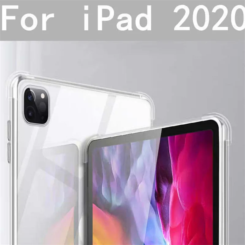 

Silicone Case for iPad Pro 12.9 2020 TPU Clear Transparent Soft Ultra Thin Cover for Apple iPad Pro 12.9 inch 2020 Accessories