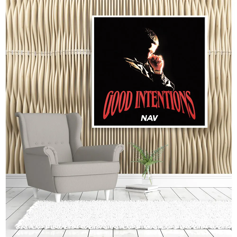 M502 NAV-good intention lil uzi vert travis scott young thug Music Album Poster Canvas Decor Print pictures 24x24 18x18 painting | Дом и сад