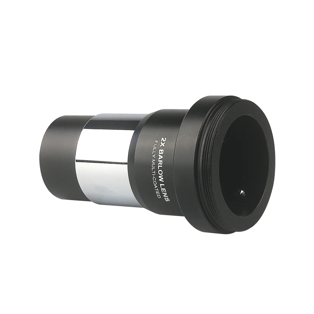 EYSDON Barlow Lens 2X 1.25 Inch Fully Multi-Coated Metal with M42 Thread Camera T Ring Connect Interface for Telescope Eyepiece 3