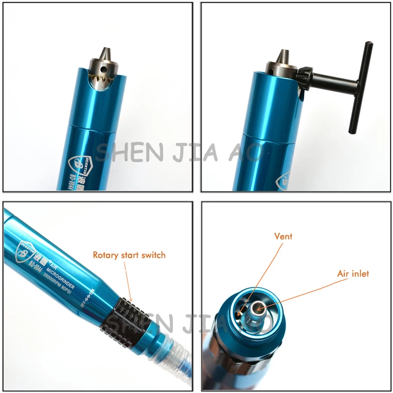 Pneumatic Engraving Machine BD-0044 Mini Pneumatic Air Die Grinder Chuck Windmill Pen Pneumatic Engraving Machine Tools 1PC