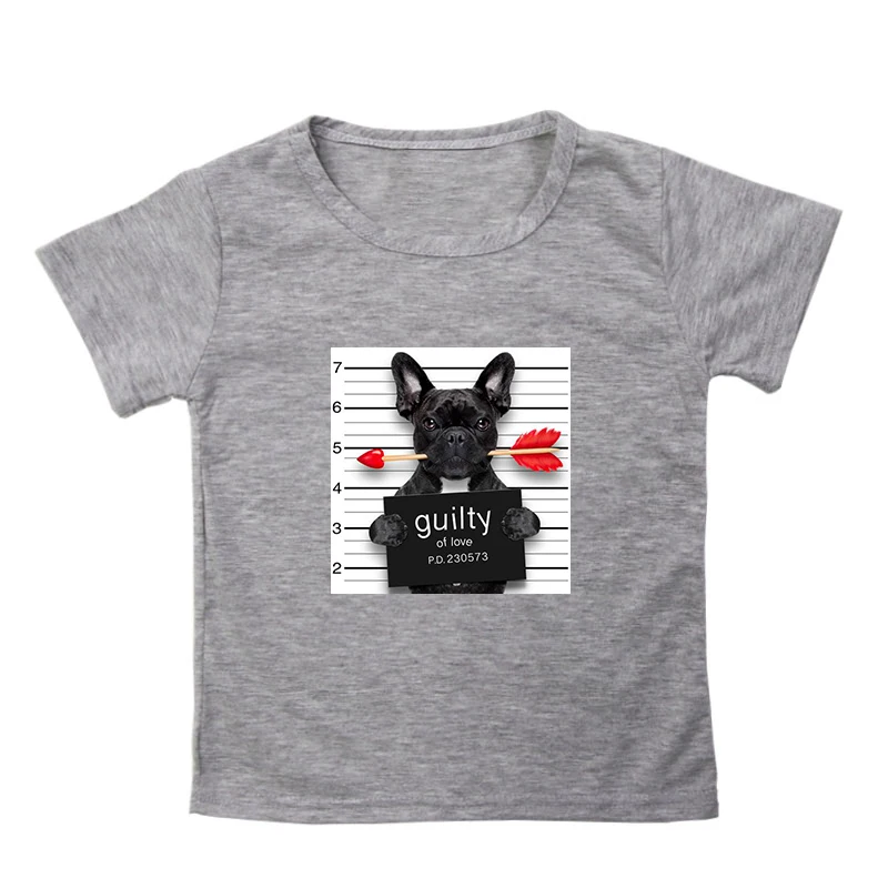 T shirt 5 Футболка с короткими рукавами с принтом «Bad Dog Bad Cat» летние футболки для мальчиков и девочек майка для маленьких детей хлопковые футболки, детская одежда - Цвет: T shirt 5