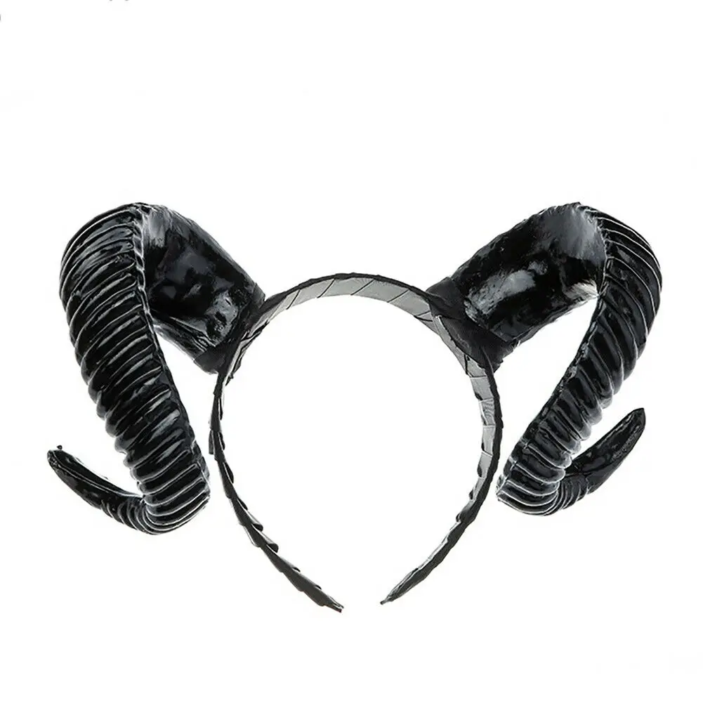 Фирменная Новинка Kawaii бараний рог повязка на голову для рождественской вечеринки Косплэй рога головной убор Винтаж стимпанк женские аксессуары для волос