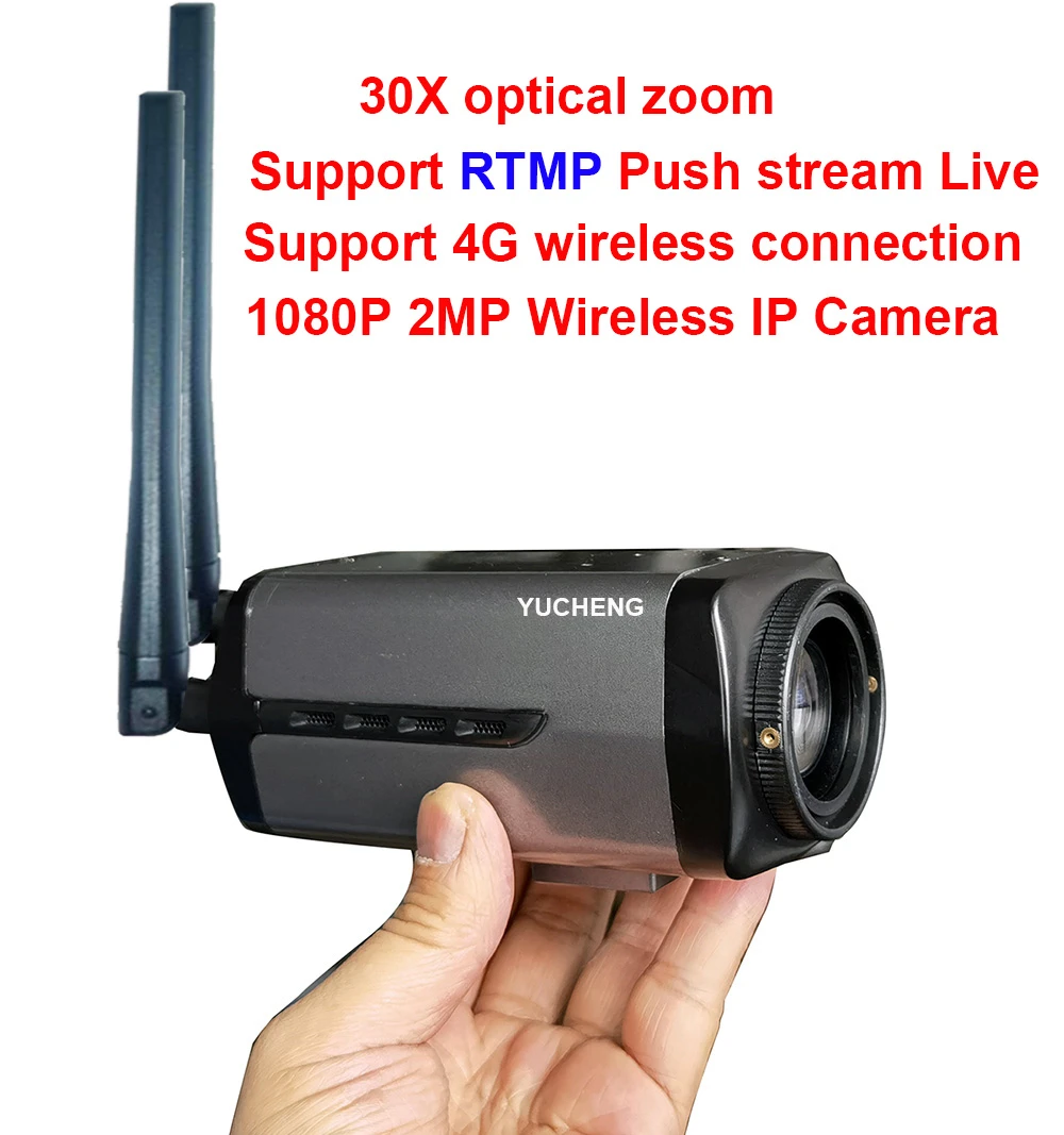 Rtmp Push Stream Ip Camera Wireless 4g 30x Zoom 1080p Humanoid Sony Imx