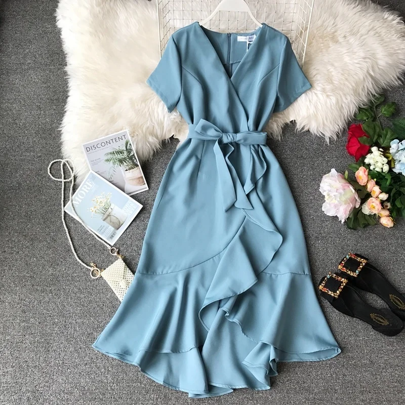 Летнее платье для женщин одежда 2020 повседневное Плиссированное пляжное