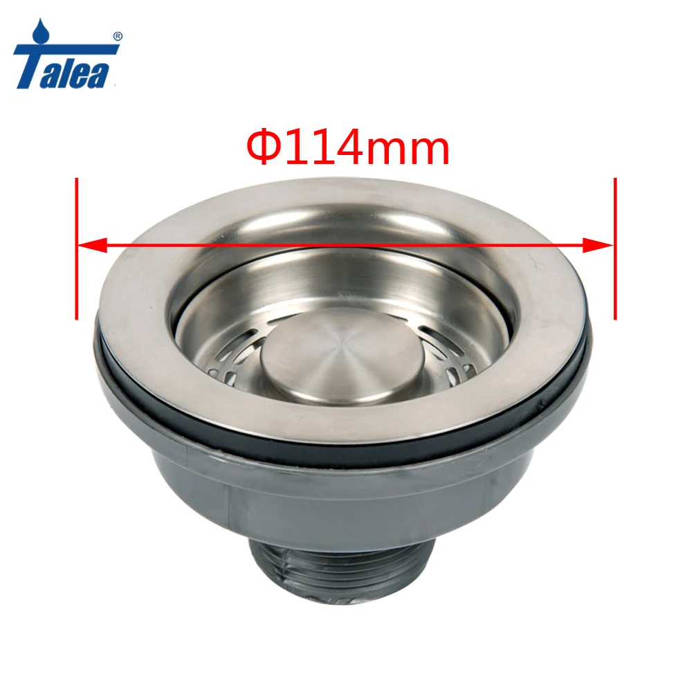 Talea Kitchen Sink Downcomer European 304 Vegetable Washing Basin Accessories Single Tank Strainer Dishwashing FiltrationXK268