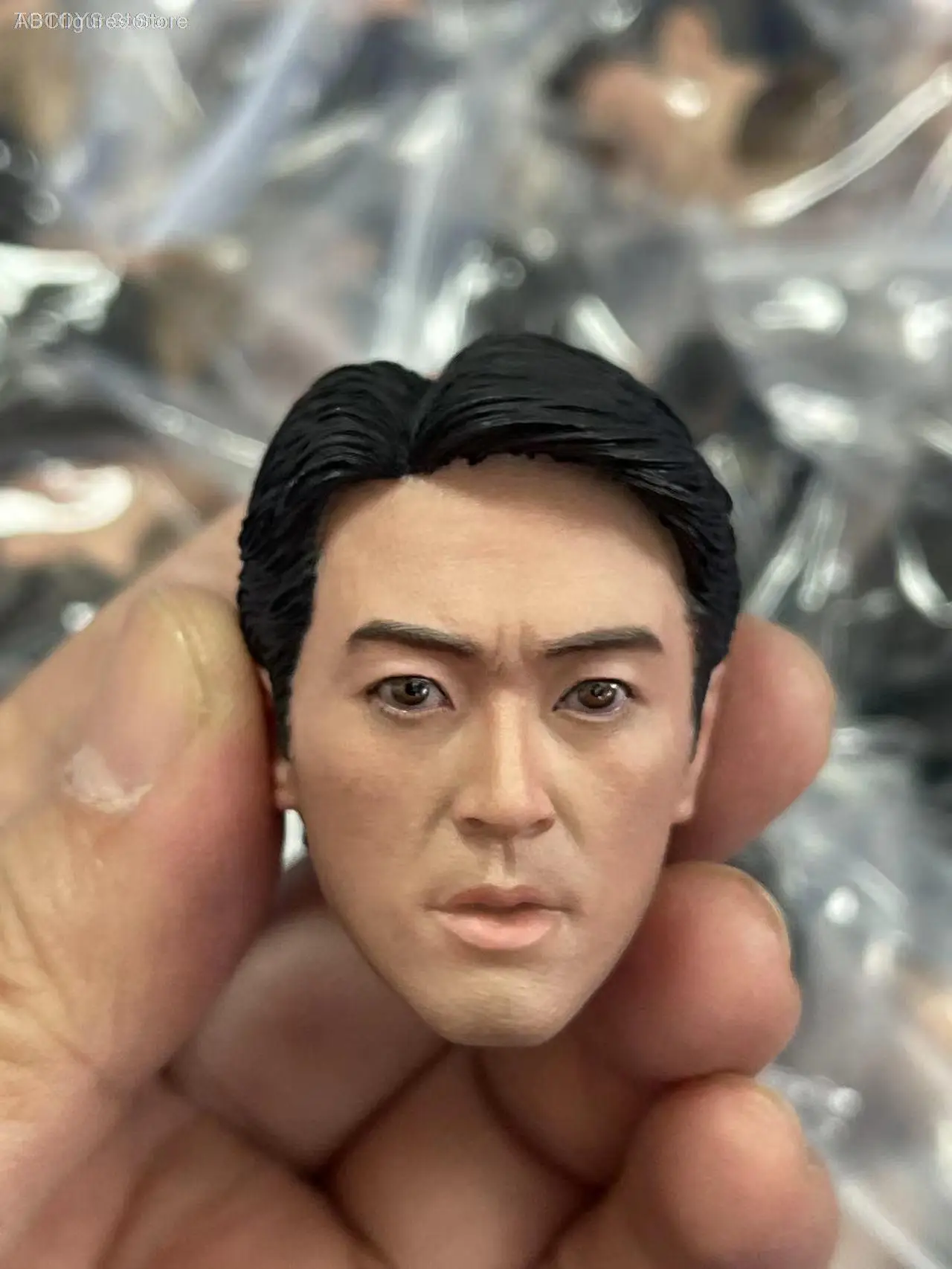 Масштаб 1/6 азиатская звезда Мужская голова солдата скульптура резьба модель