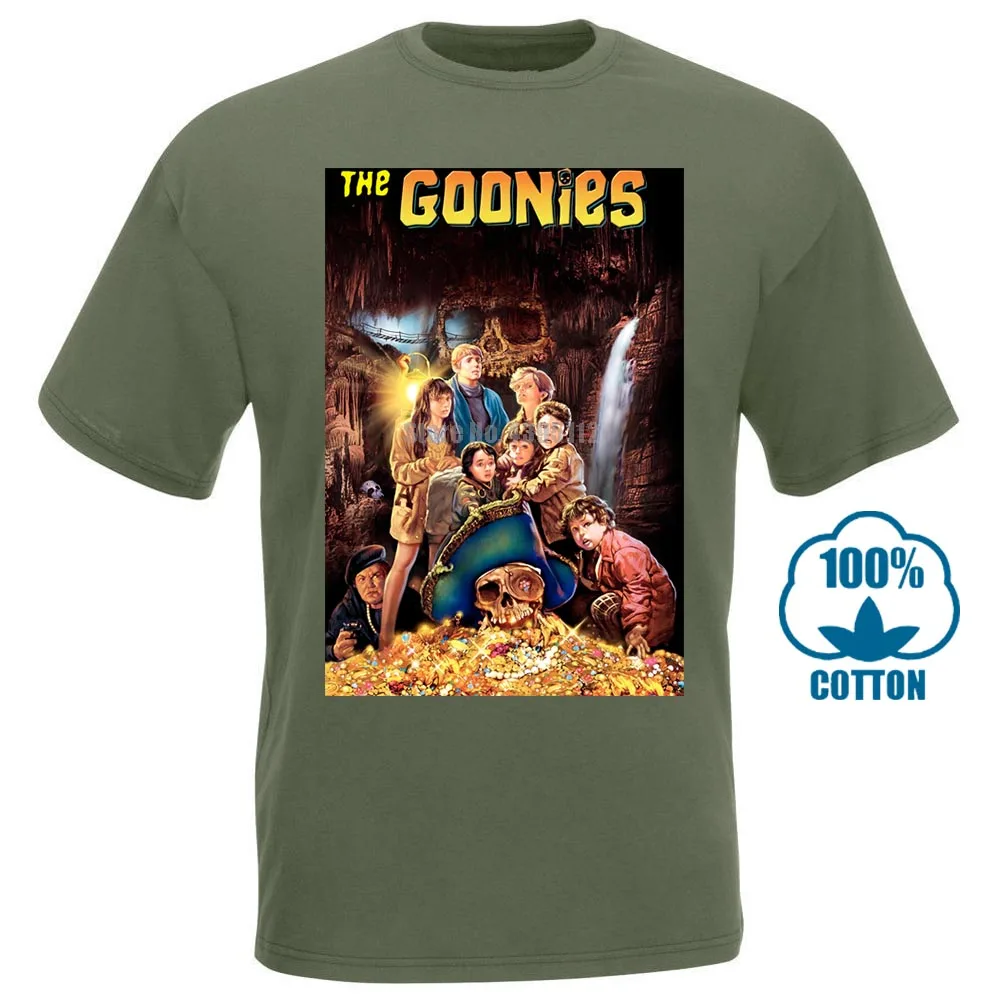 The Goonies V1 футболка черный плакат все размеры S 5Xl - Цвет: Армейский зеленый