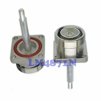 

DHL/EMS 10 LOTS 1pce Connector 7/16 DIN L29 female Extended Pin 4-hole flange O-ring panel mount -d2