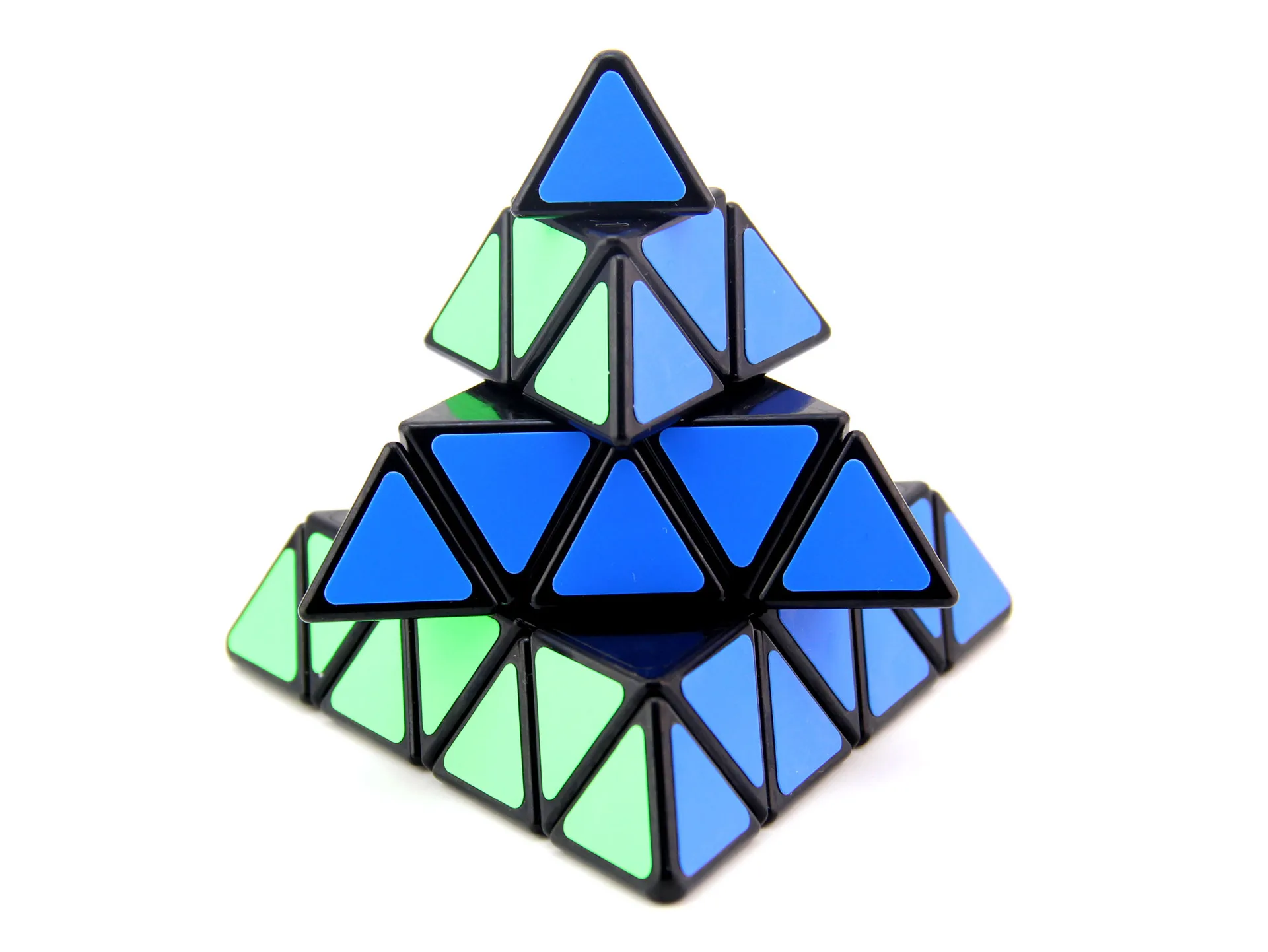 Kathrine Fourth-Order Pyramid Rubik's Cube Black And White with Pattern Game Only Speed Twist Students Adult Relaxation Puzzle M